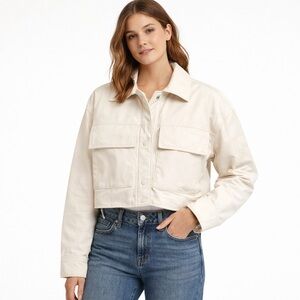 Abercrombie YPB Cropped Jacket Size Medium